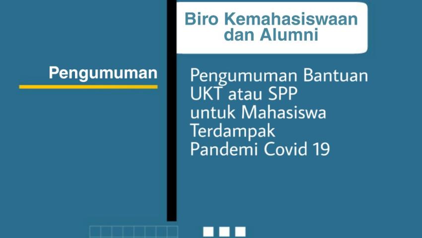 PENGUMUMAN: Bantuan UKT kepada Mahasiswa UMBY Semester 3,5 & 7 yang Terdampak Covid di Semester Gasal 2020 / 2021