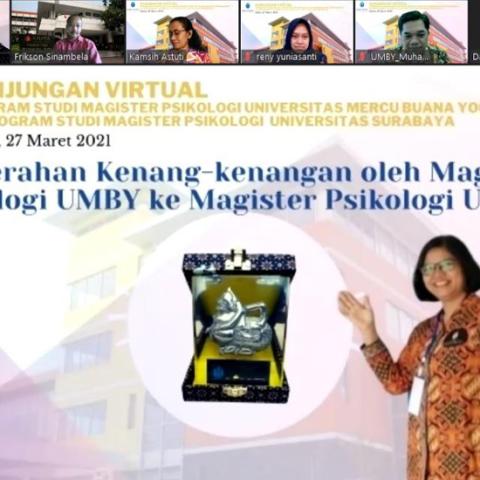 Kunjungan Virtual Magister Psikologi UMBY ke UBAYA