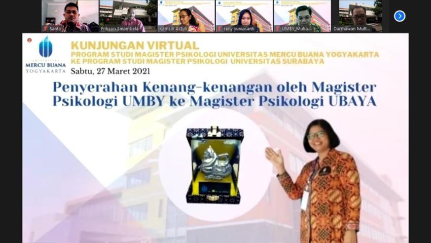 Kunjungan Virtual Magister Psikologi UMBY ke UBAYA