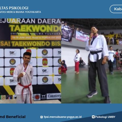 Mahasiswa Psikologi UMBY Raih Medali di Kejurda Taekwondo 2022